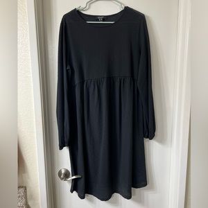 ASOS maternity black long sleeve midi dress